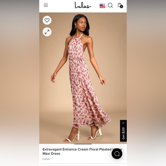 Lulus brand, Small tiered summer dress, pink. - Picture 4 of 5